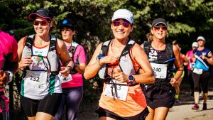 women running a race
